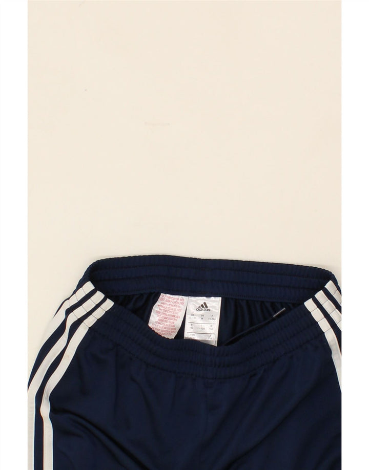 ADIDAS Boys Tracksuit Trousers 11-12 Years Navy Blue Polyester Vintage Adidas and Second-Hand Adidas from Messina Hembry 