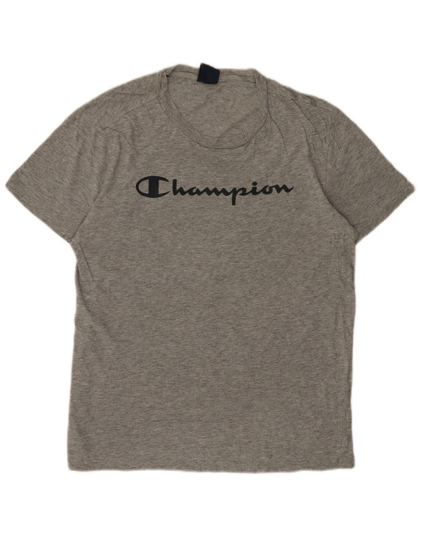 T-shirt grafica da uomo Champion Top grigio medio chiazzato