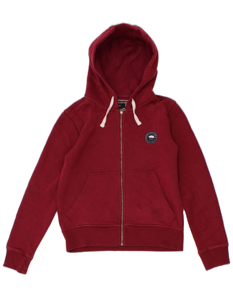 SOUL CAL Womens Zip Hoodie Sweater UK 10 Small Red Cotton Vintage Soul Cal and Second-Hand Soul Cal from Messina Hembry 