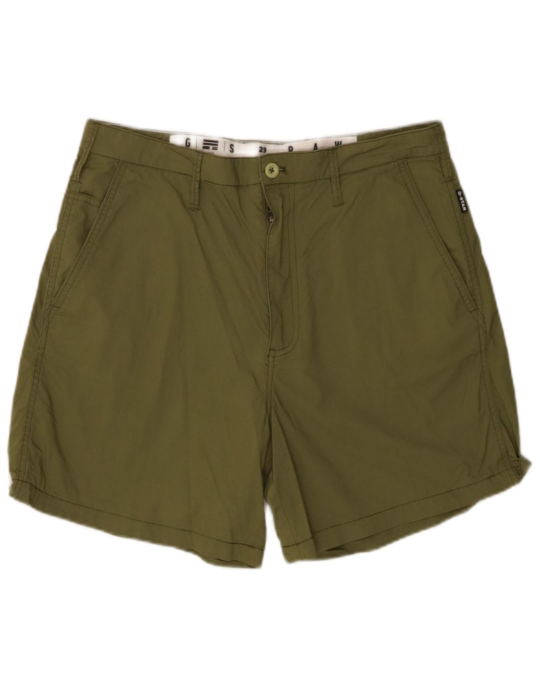 Pantaloncini chino da uomo G-Star W29 piccoli in cotone kaki