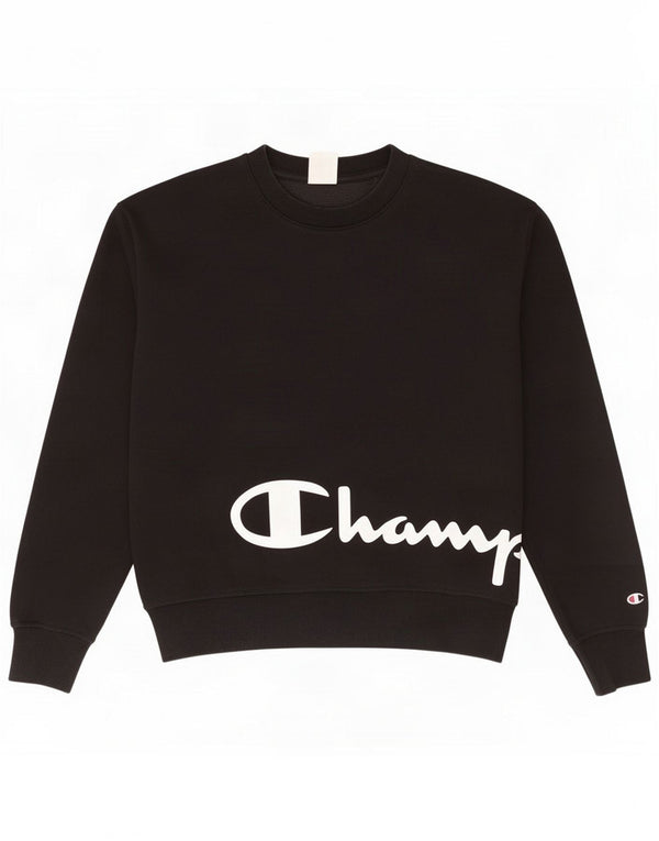 Champion Felpa con grafica da donna UK 14 Medium Nero