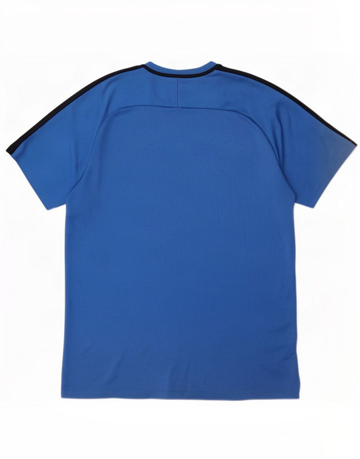 T-shirt Nike da uomo Dri Fit Top XL blu poliestere color block