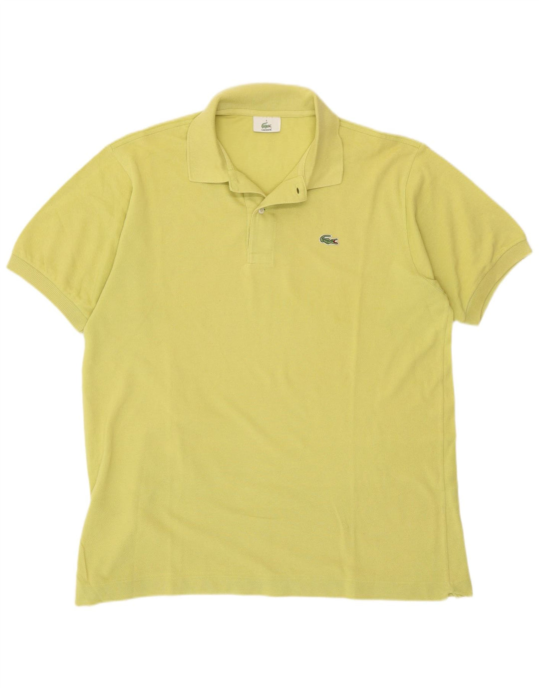 Polo da uomo Lacoste taglia 5 grande in cotone giallo