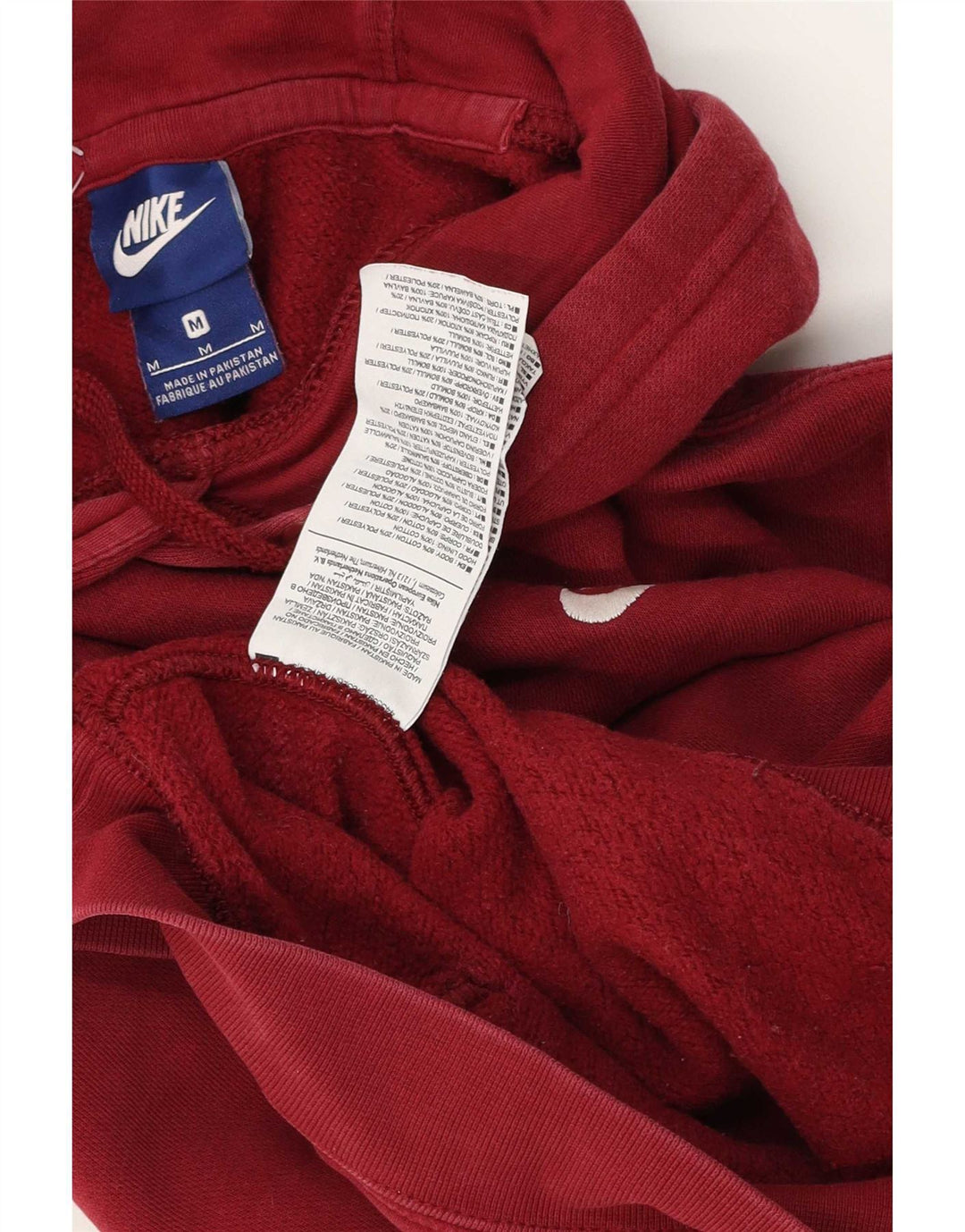 Maglia con cappuccio Nike da uomo in cotone bordeaux medio