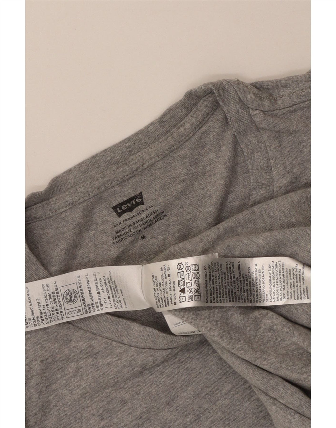 T-shirt grafica da uomo Levi's Top in cotone mélange grigio medio