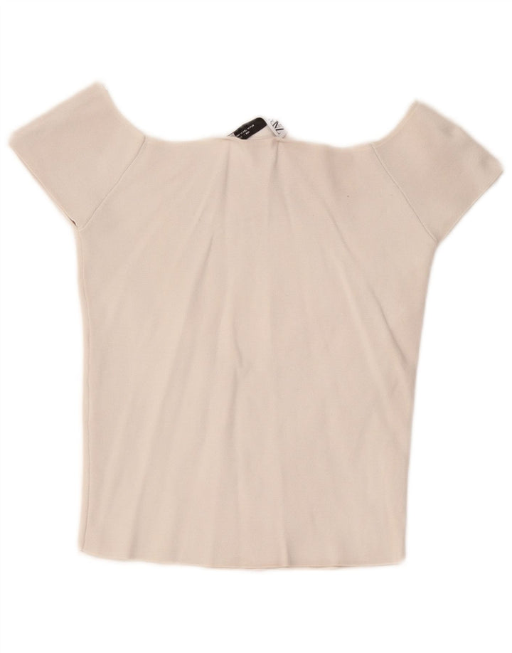 Top Zara da donna con spalle scoperte UK 12 bianco medio