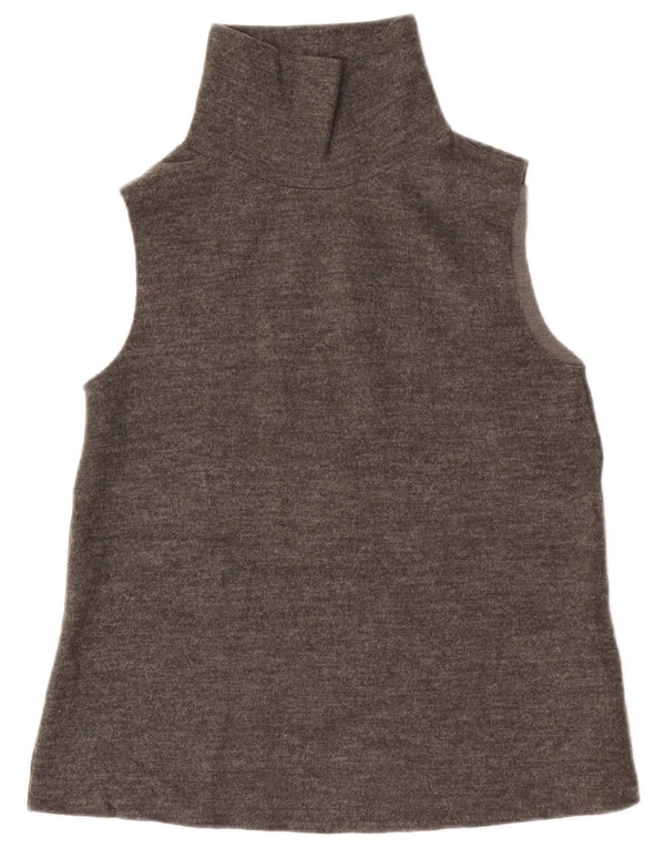 Canotta da donna Zara UK 12 in cotone grigio medio
