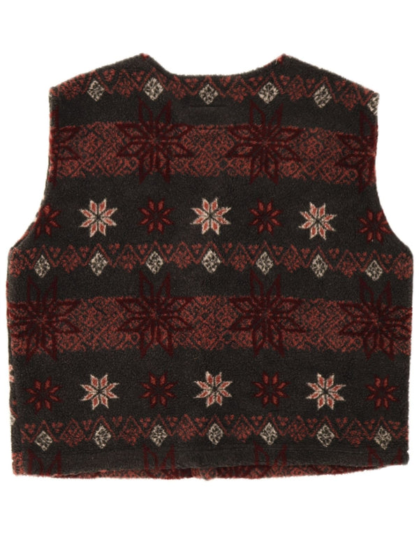 Gilet in pile da uomo Astrolabio UK 42 XL Poliestere geometrico bordeaux