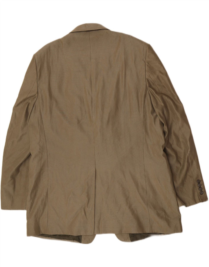 Giacca blazer lunga a 2 bottoni Marks & Spencer da uomo UK 48 2XL poliestere verde