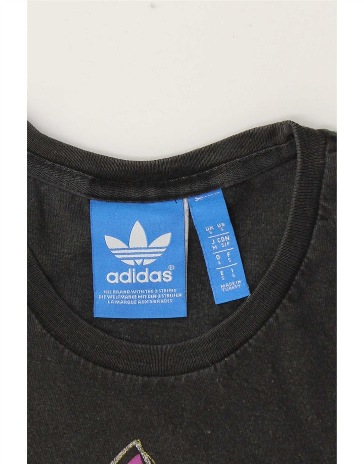 T-shirt grafica da uomo Adidas Top piccola grigia