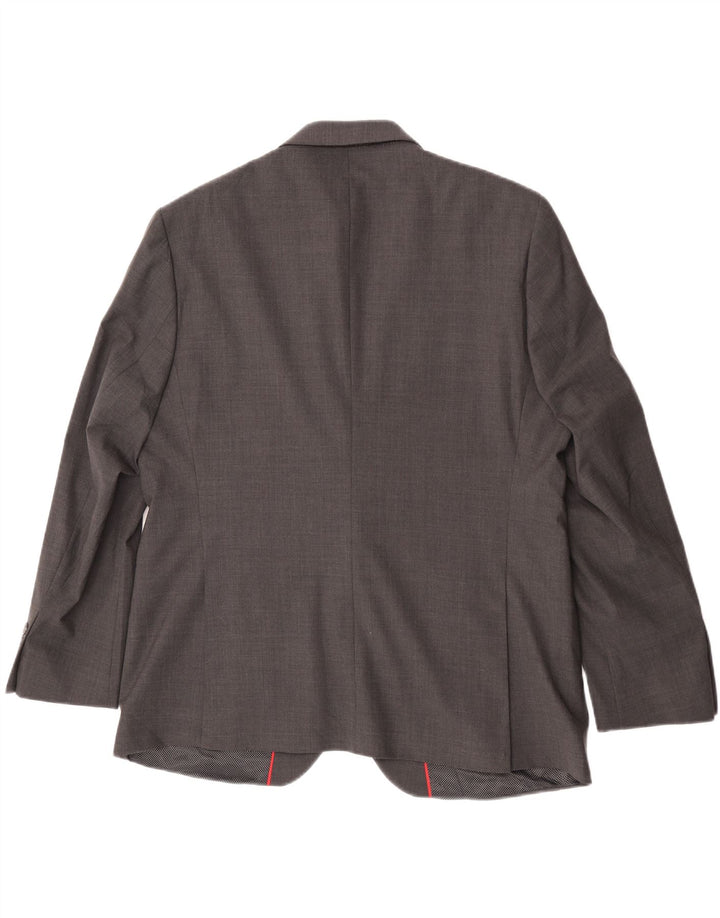 Giacca blazer a 2 bottoni da uomo Marks & Spencer UK 44 XL lana a quadri grigia