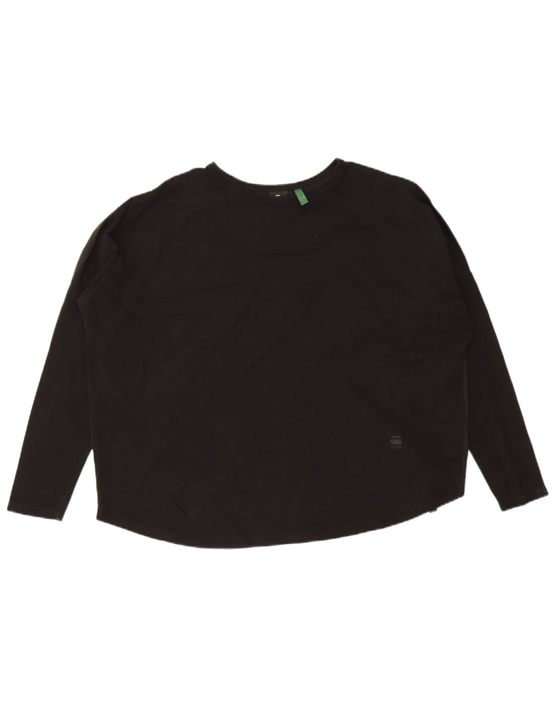Top oversize da donna G-Star a maniche lunghe UK 14 cotone nero medio