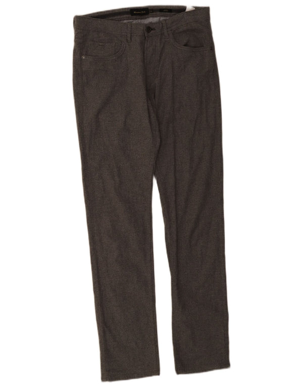 Pantaloni casual slim fit da uomo Massimo Dutti EU 38 Small W30 L32 Cotone grigio
