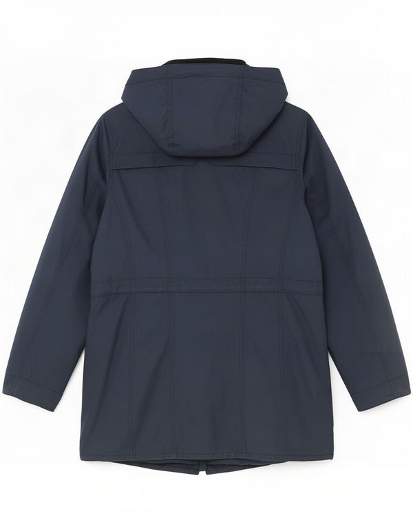 Giacca da donna Barbour in cotone cerato oversize con cappuccio UK 10 Small Blu Navy