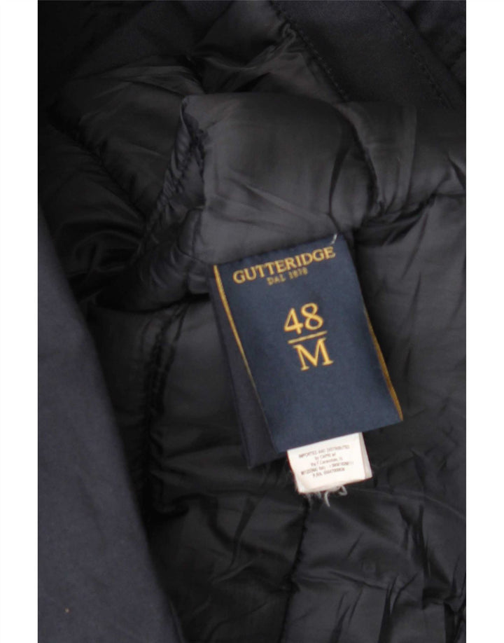 Cappotto imbottito con cappuccio da uomo Gutteridge IT 48 poliestere medio blu navy