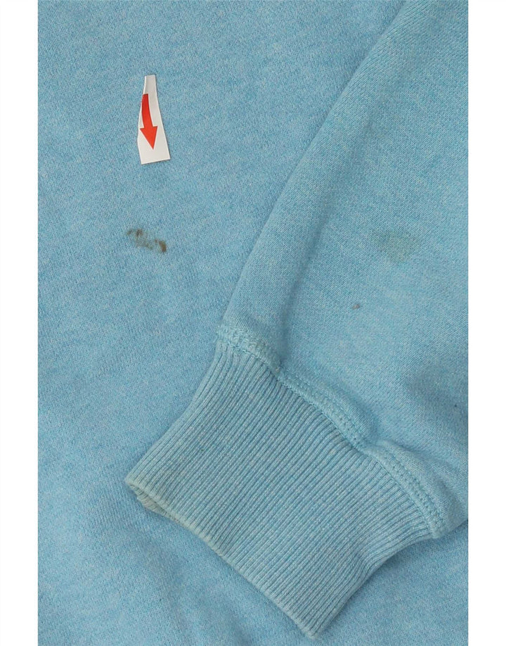Maglione con cappuccio e zip da uomo Fat Face in cotone blu medio