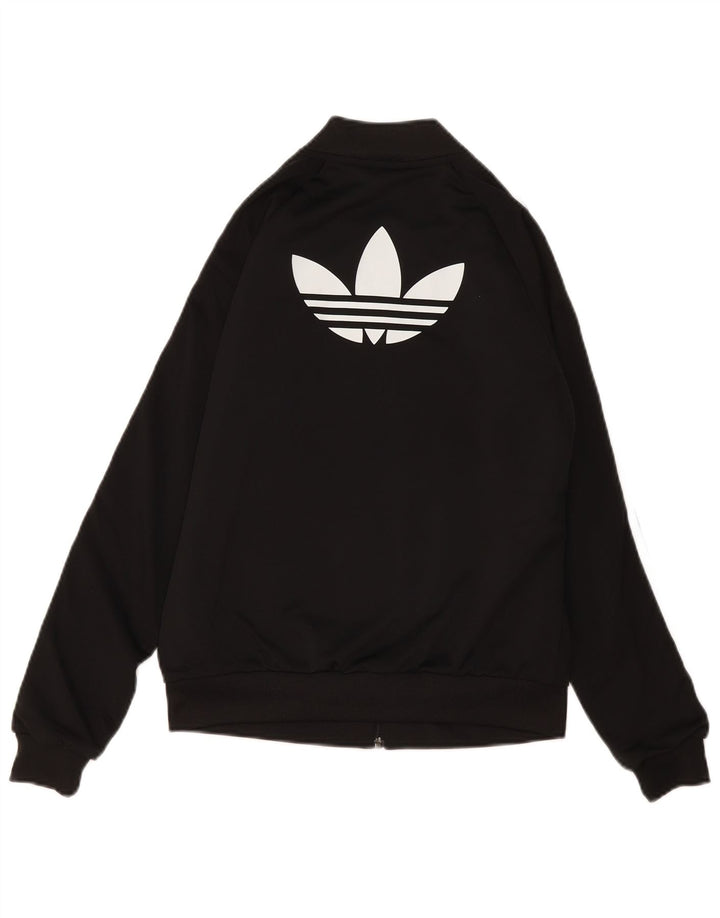 Giacca da ginnastica da donna con grafica Adidas UK 8 Small Poliestere nero