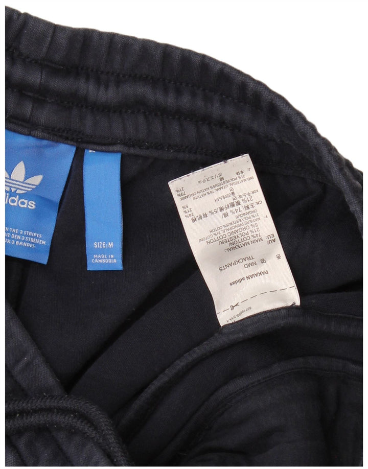 ADIDAS Womens Capri Tracksuit Trousers Medium  Navy Blue Cotton