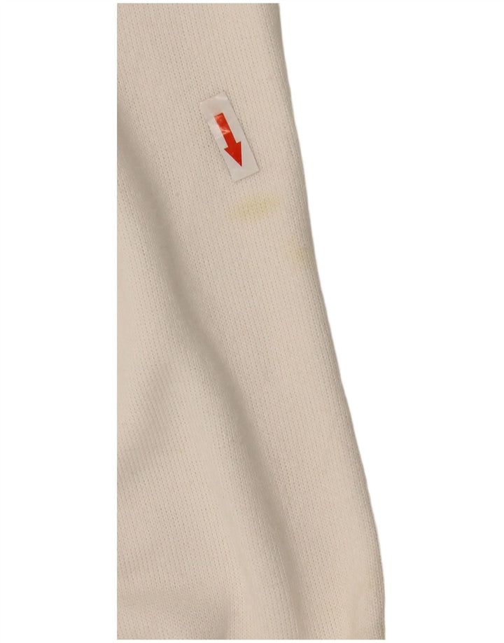 Felpa corta da donna Zara UK 10 piccola bianca