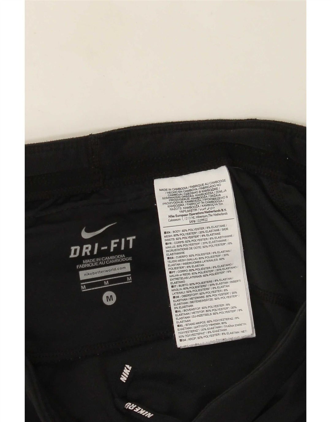 Leggings Nike Dri Fit Capri da donna UK 12 medio nero poliestere