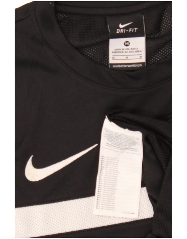 T-shirt da uomo Nike Top in poliestere color block medio nero