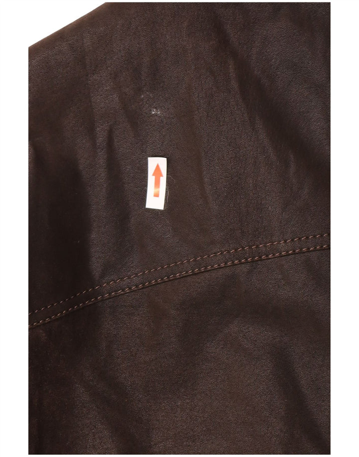 P&P People Giacca in pelle da uomo UK 42 XL Pelle marrone