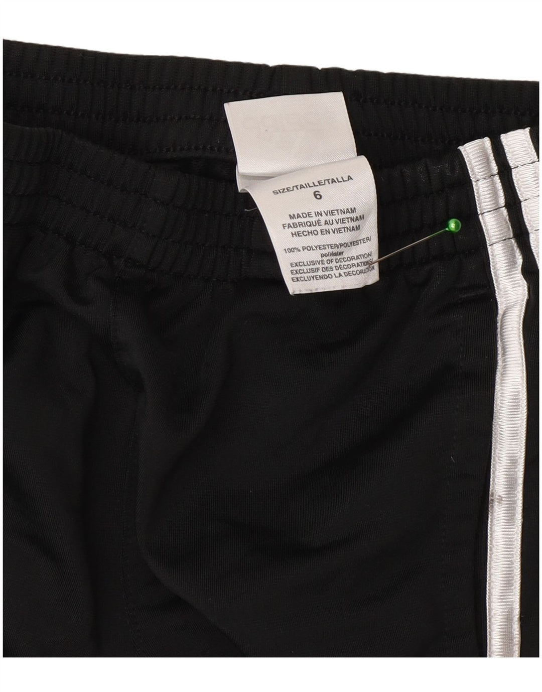 Pantaloni della tuta da ragazzo Adidas 5-6 anni in poliestere nero