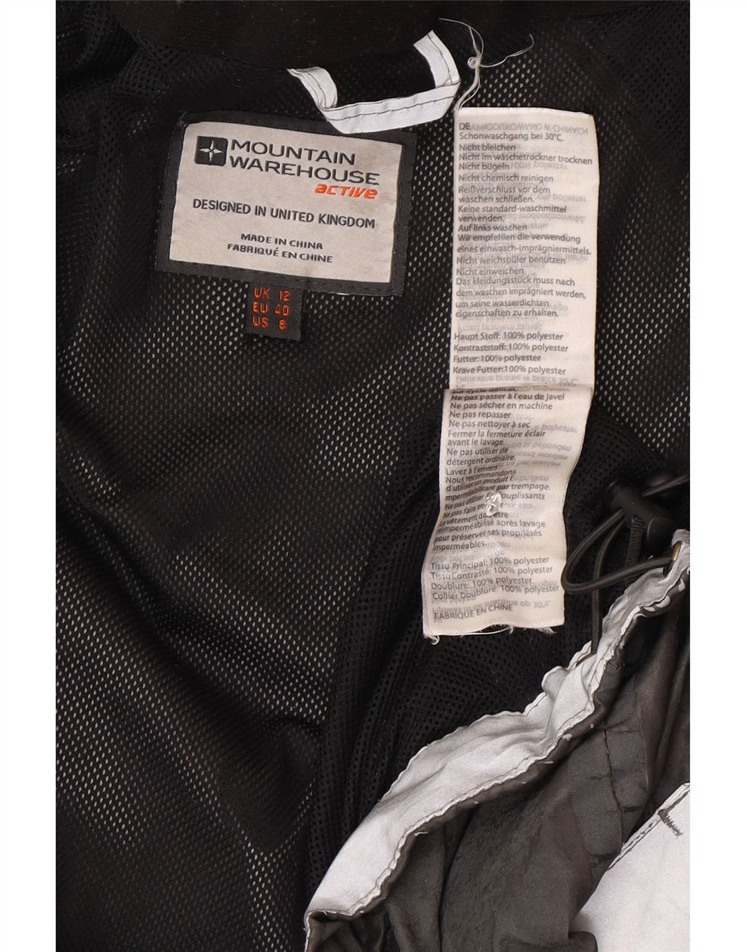 Giacca a vento da donna Mountain Warehouse UK 12 Sport grigio medio