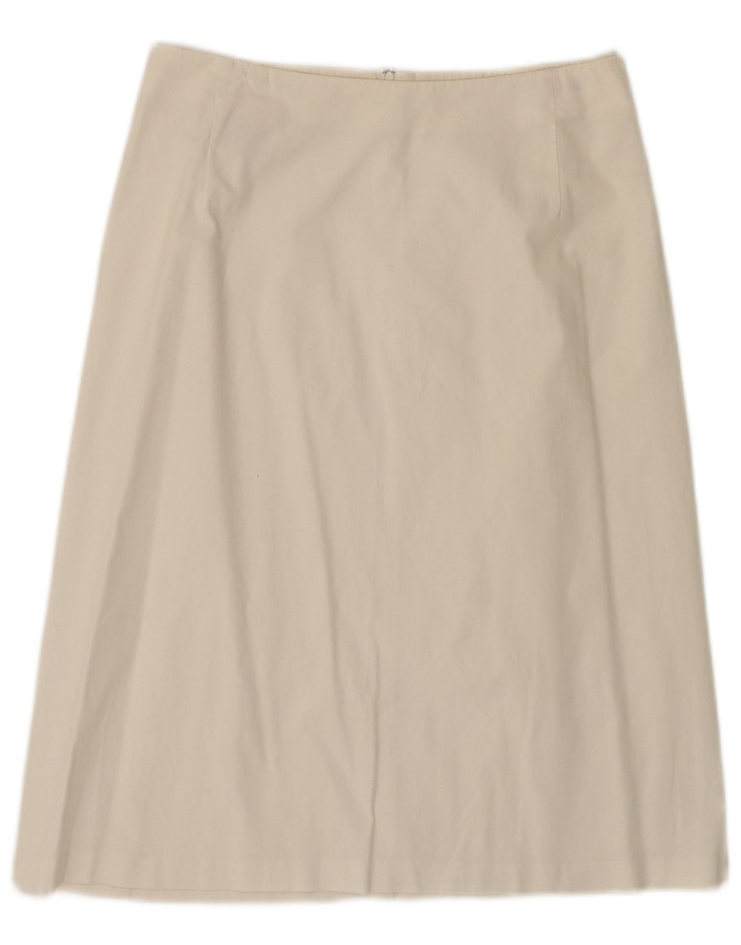 Gonna a trapezio da donna Benetton IT 42 media W28 cotone bianco