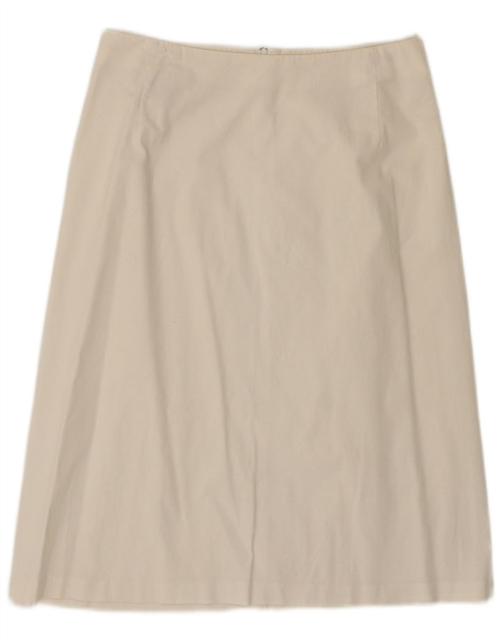 Gonna a trapezio da donna Benetton IT 42 media W28 cotone bianco
