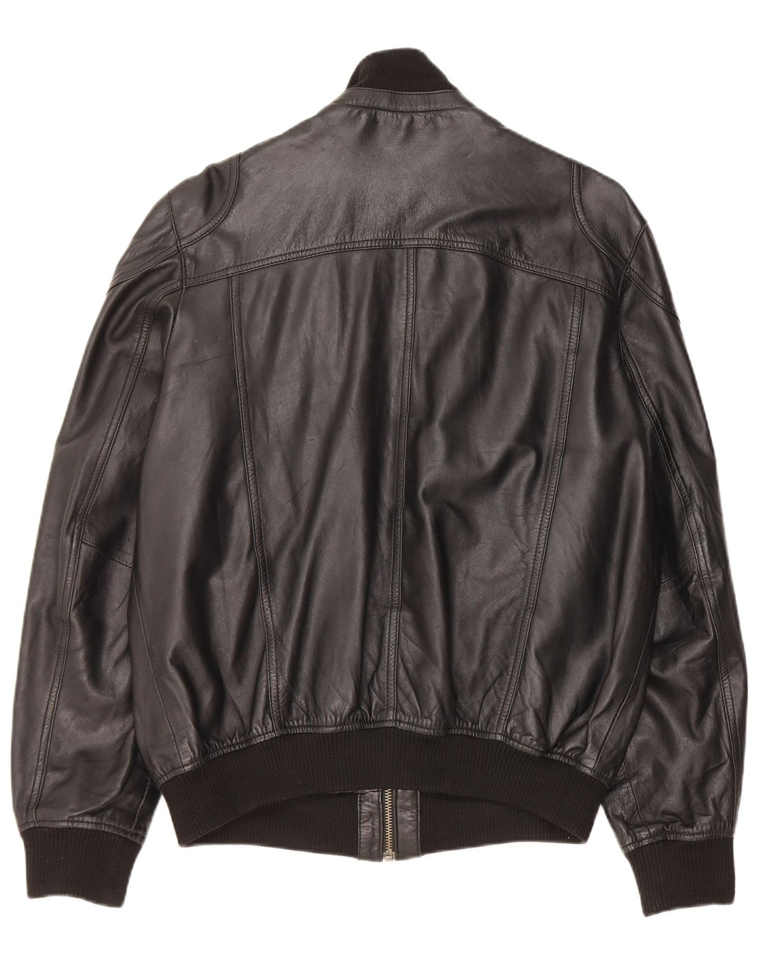 Giacca in pelle vintage da uomo UK 40 grande in pelle nera