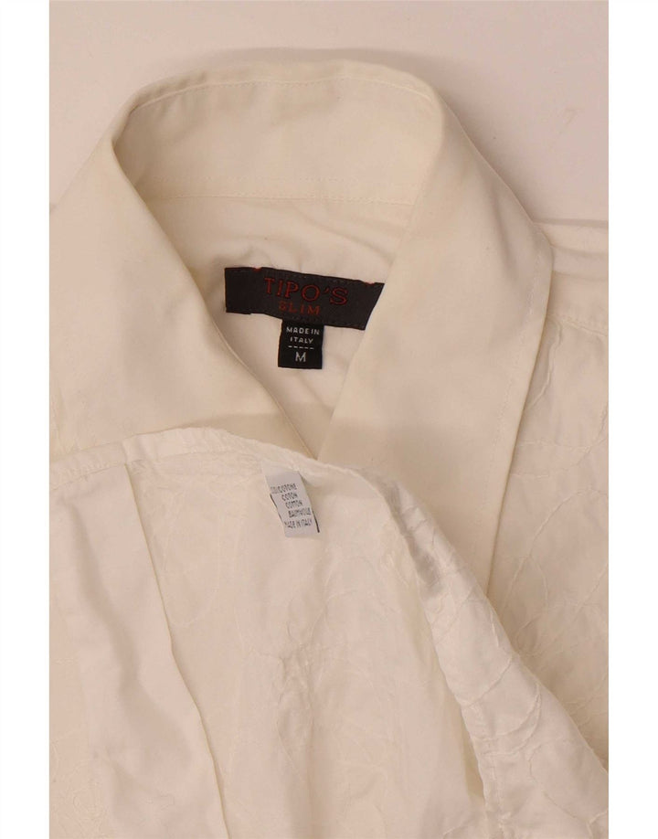 Camicia slim da uomo Tipo' S in cotone floreale bianco medio