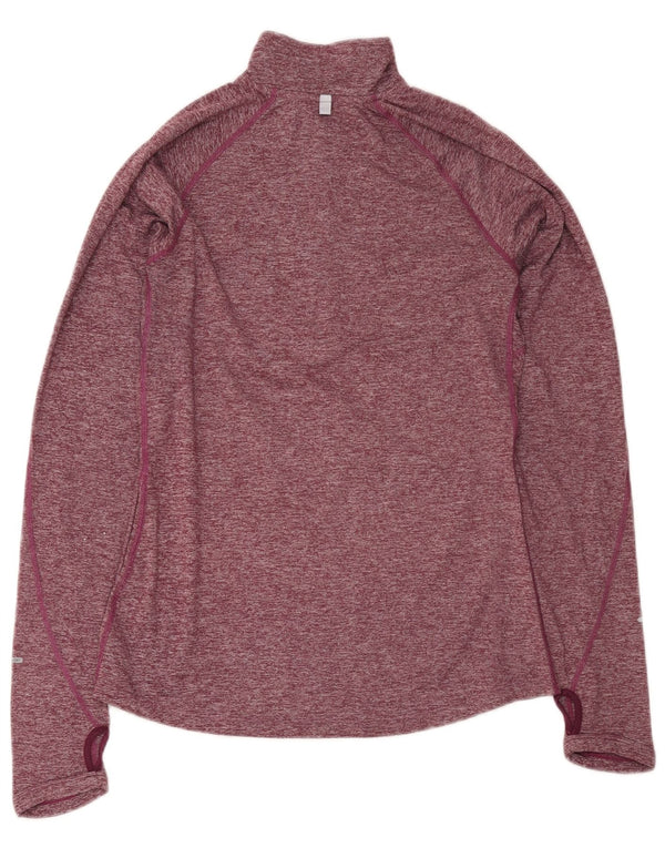 Top della tuta pullover da donna Nike Dri Fit UK 10 piccolo bordeaux screziato