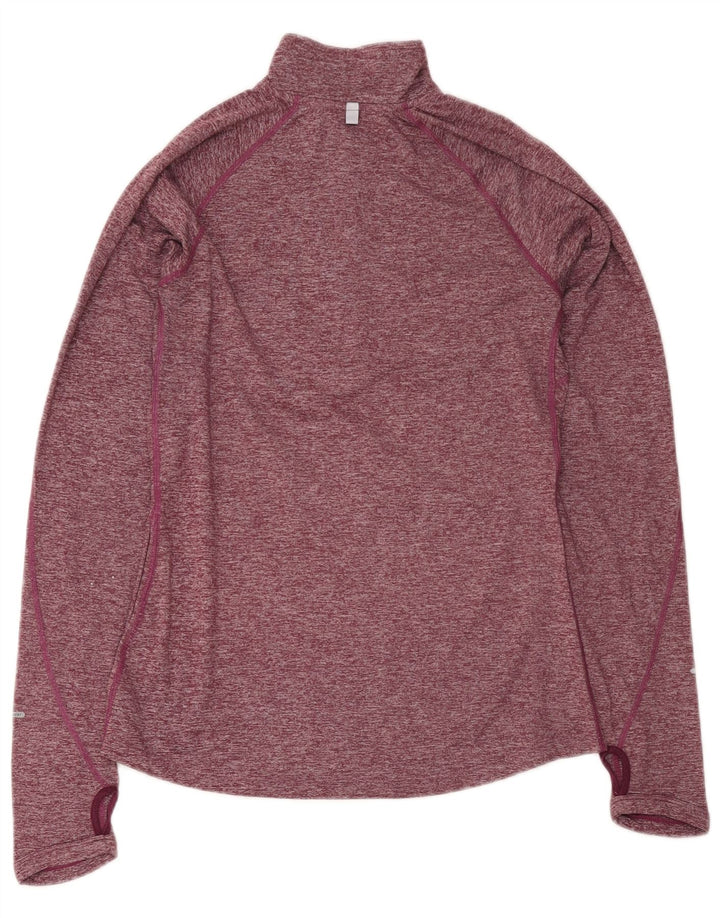 Top della tuta pullover da donna Nike Dri Fit UK 10 piccolo bordeaux screziato