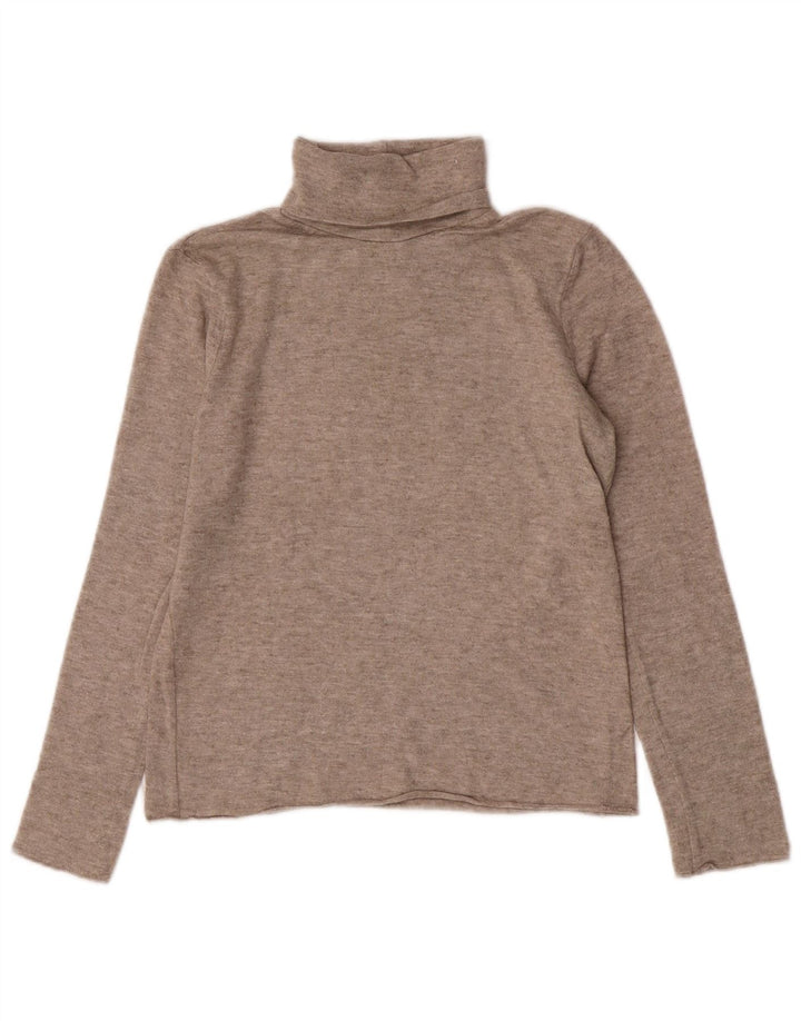 Maglione corto a collo alto da donna Zara UK 10 piccolo Beige