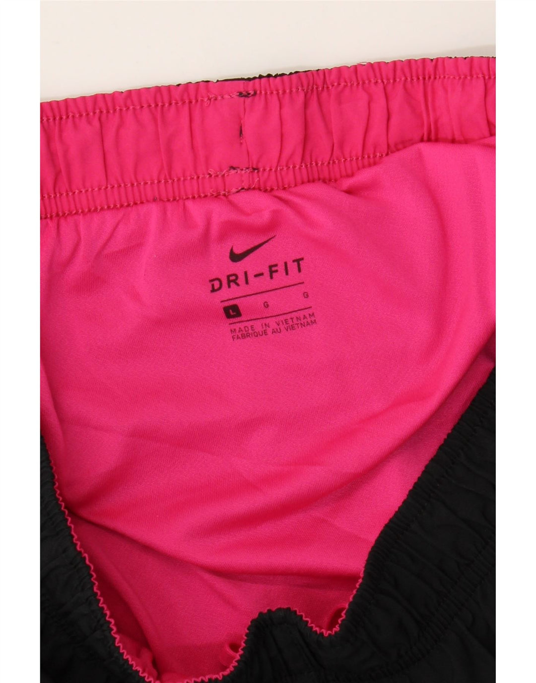 Pantaloncini sportivi NIKE Dri Fit da donna UK 14 Large Black Colourblock