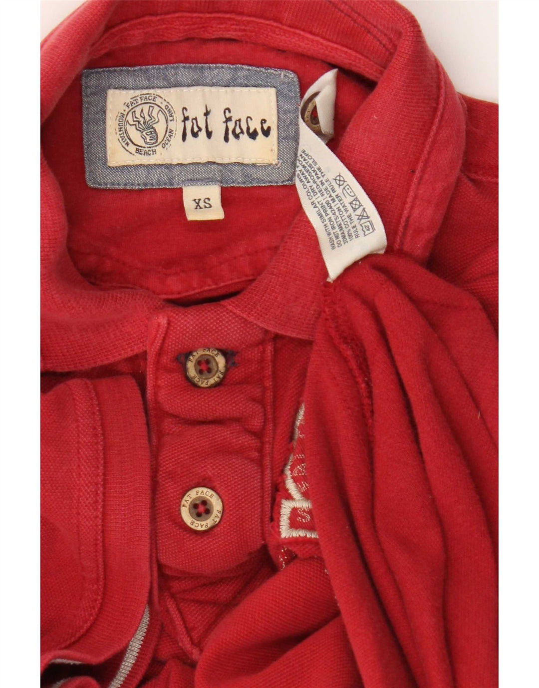 Polo grafica da uomo Fat Face XS in cotone rosso