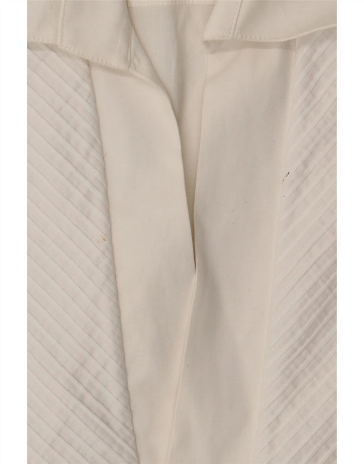 Camicia da donna vintage UK 14 cotone bianco medio