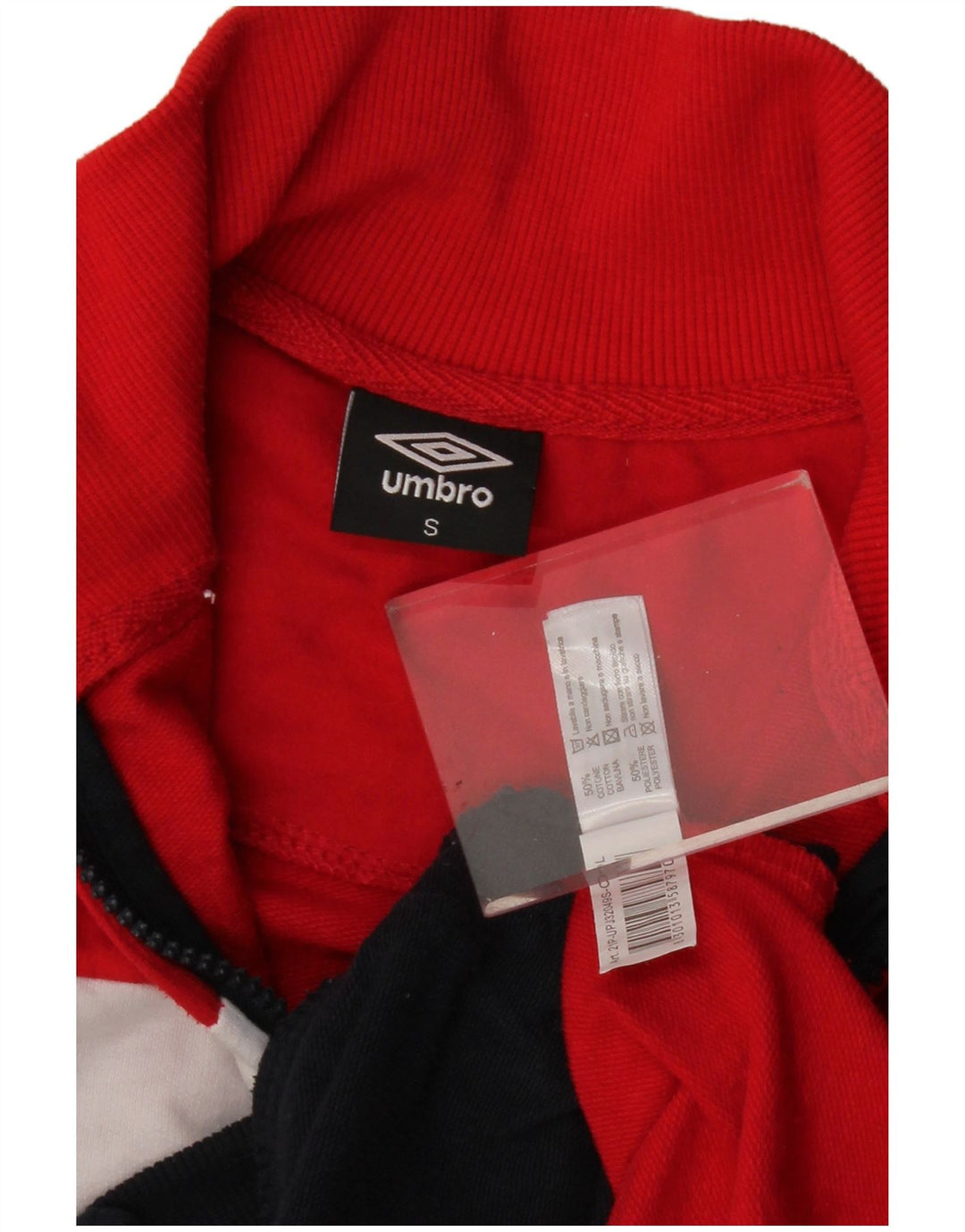 Giacca da tuta da donna Umbro UK 10 Small Cotone color block blu navy