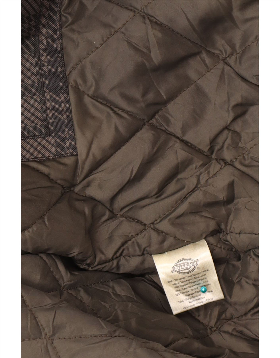 Giacca imbottita bomber con cappuccio da donna Dickies UK 14 grande pied de poule grigio