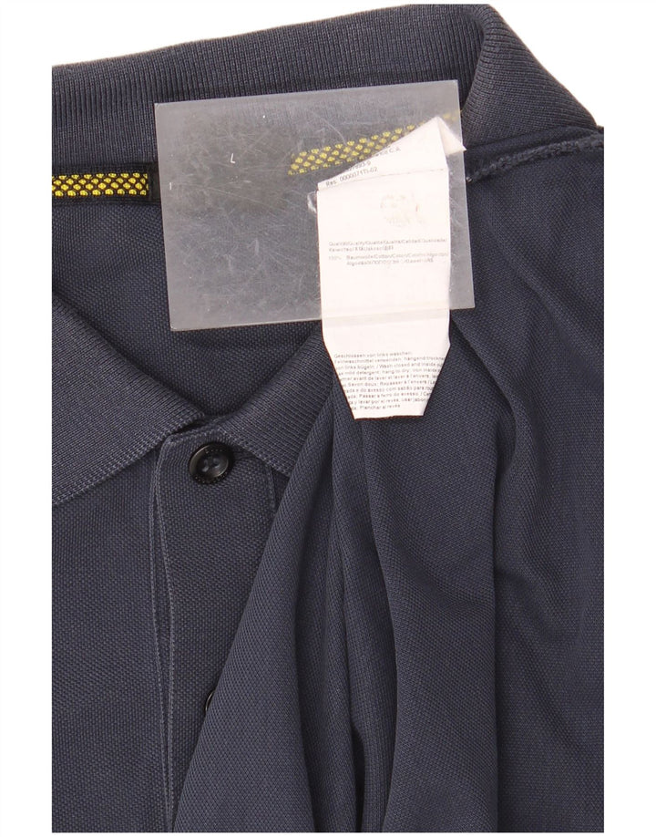 Polo da uomo HUGO BOSS Large in cotone blu navy