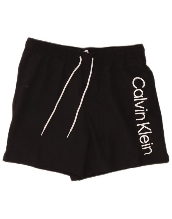 Pantaloncini da bagno grafici da uomo Calvin Klein poliestere nero medio