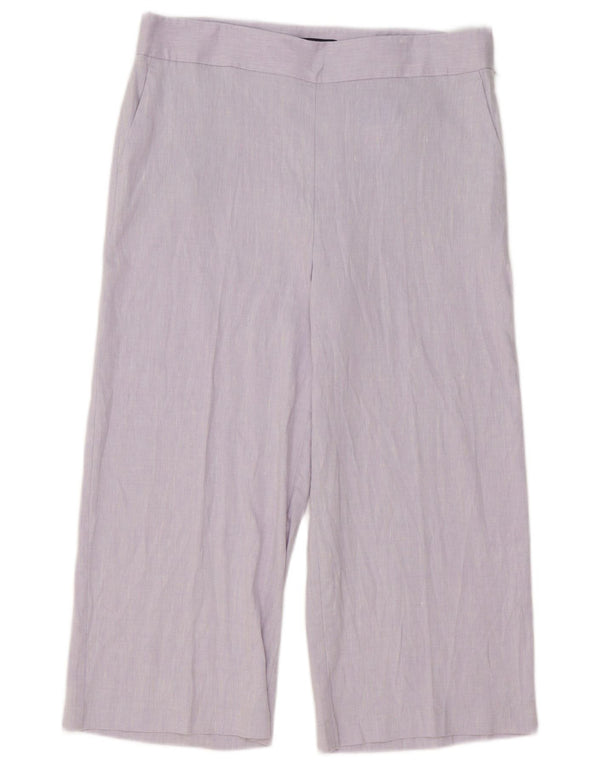 Pantaloni Capri a gamba larga da donna Marks & Spencer UK 14 Large W34 L22 Viola