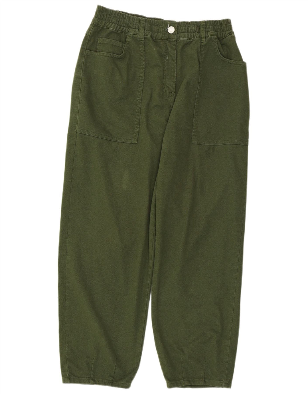 Jeans da donna a vita alta vestibilità ampia WHISTLES UK 12 medio W30 L26 verde