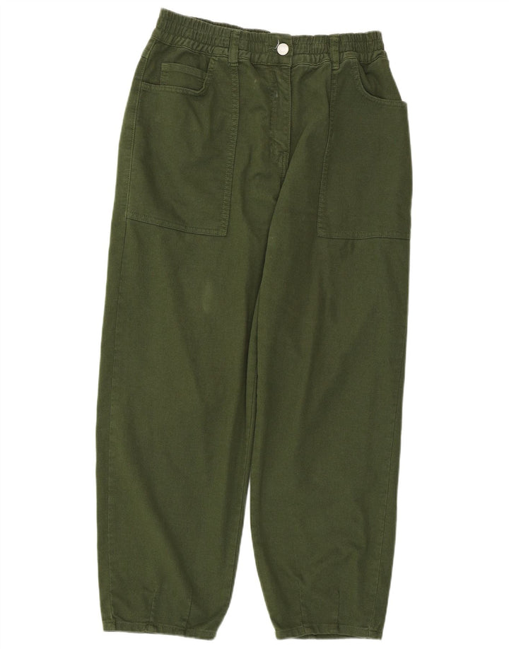 Jeans da donna a vita alta vestibilità ampia WHISTLES UK 12 medio W30 L26 verde