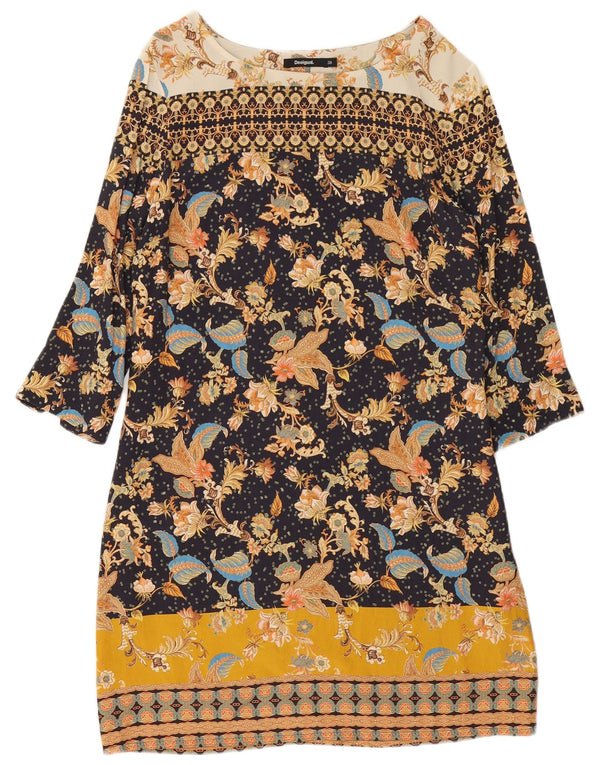 Abito tubino Desigual da donna con maniche a 3/4 EU 38 medio multicolore floreale