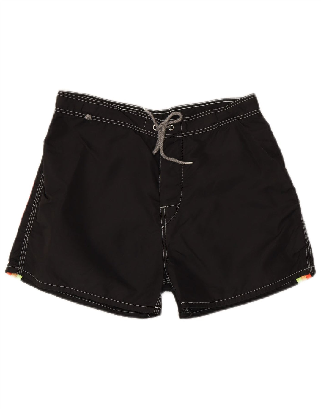 Pantaloncini da bagno da uomo Sundek nylon medio a righe nere
