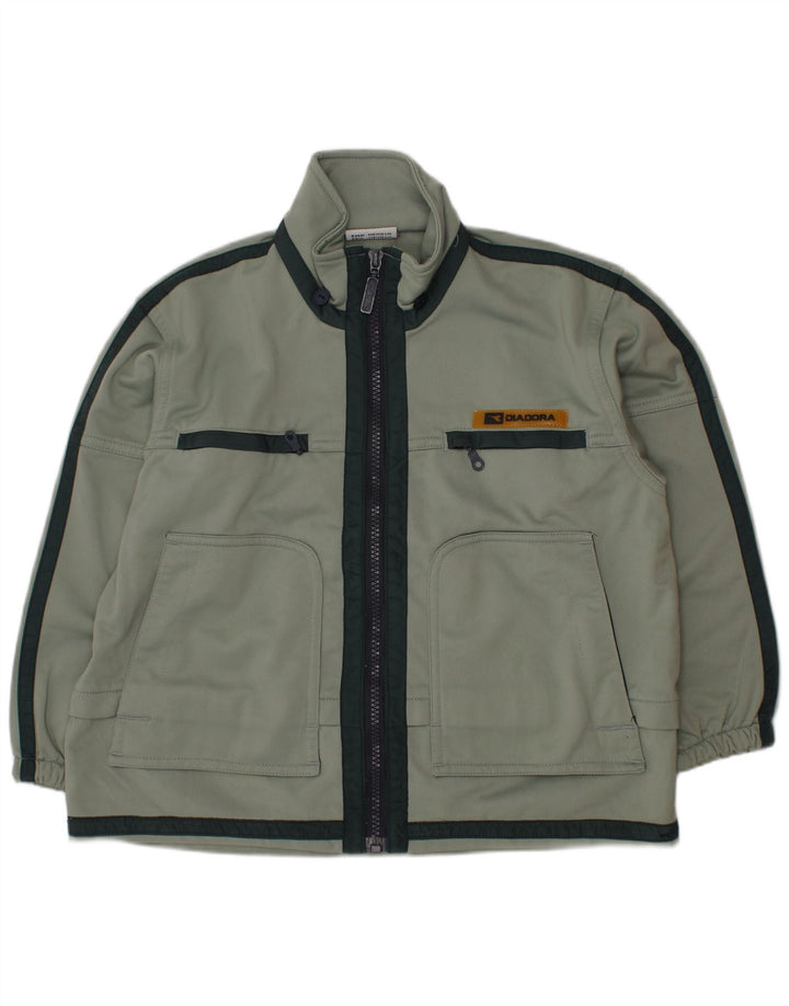 DIADORA Giacca Top Tuta Bambino 5-6 Anni Verde Colourblock Poliestere