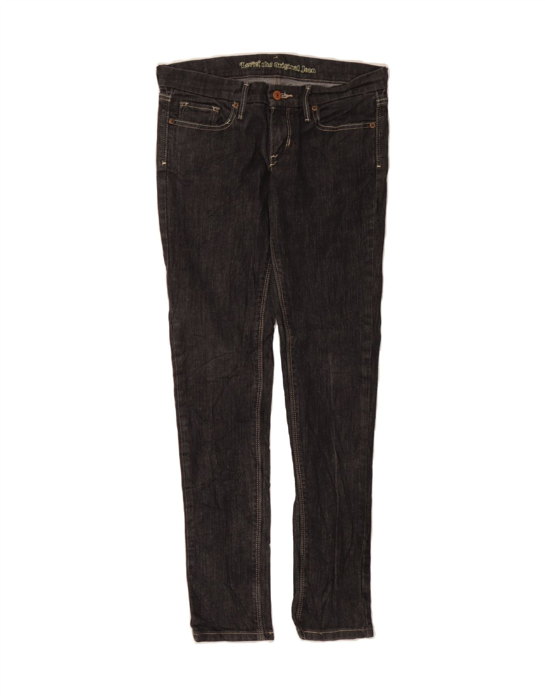 LEVI'S Womens Skinny Jeans W30 L31 Black Cotton Vintage Levi's and Second-Hand Levi's from Messina Hembry 
