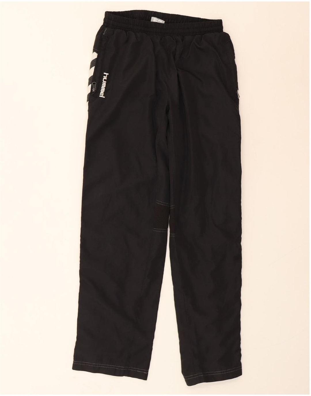 HUMMEL Mens Graphic Tracksuit Trousers Small  Black Polyester Vintage Hummel and Second-Hand Hummel from Messina Hembry 